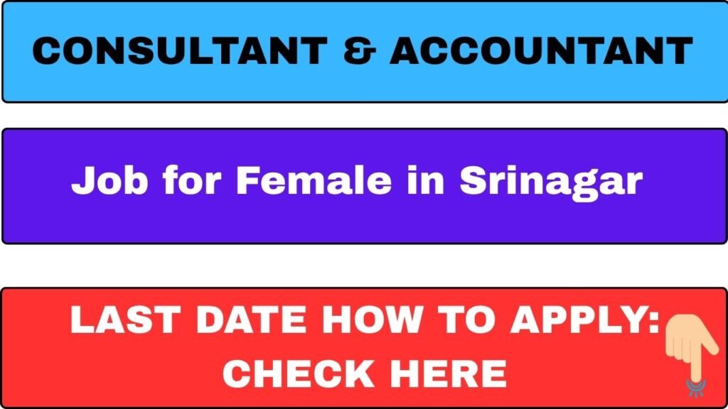 Job for Female Travel Consultant & Accountant in Srinagar